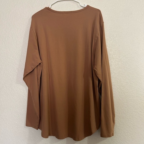 NEW Men’s Nuuds Long Sleeve Curved Hem Shirt 3X Color Cinnamon - Picture 6 of 9